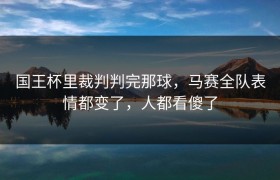 国王杯里裁判判完那球，马赛全队表情都变了，人都看傻了