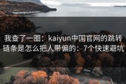 我查了一圈：kaiyun中国官网的跳转链条是怎么把人带偏的：7个快速避坑