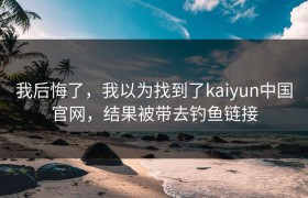 我后悔了，我以为找到了kaiyun中国官网，结果被带去钓鱼链接